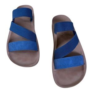 Alexis Bendel Womens Strappy Sandals Size 6 Navy Blue